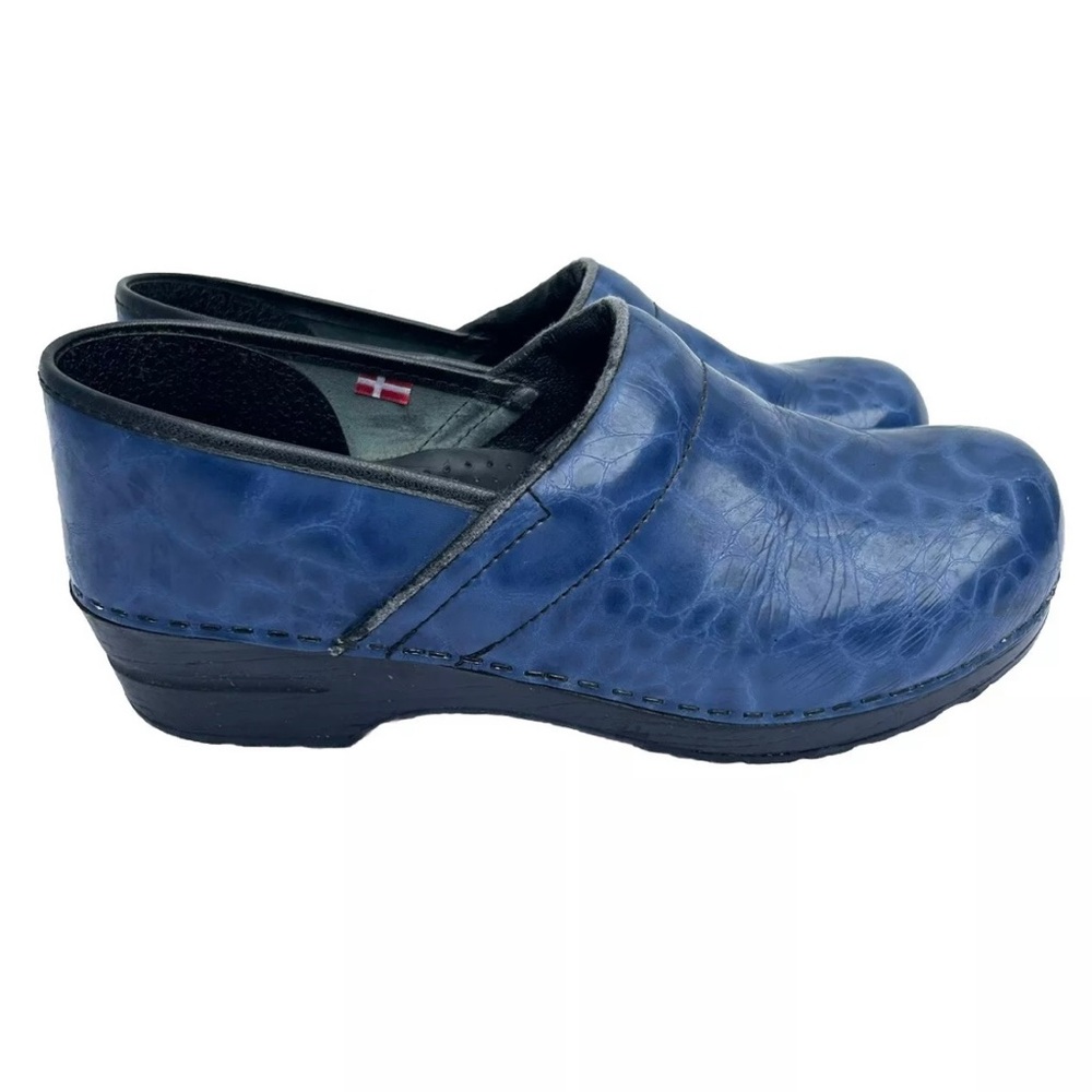 Sanita clogs WOMENS EU 42 US 10 blue leather nursing comfort shoe professional